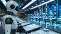 Innovative technology center showcasing advanced robotics and computer systems for programming enthusiasts and learners Royalty Free Stock Photo