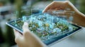 Innovative technology showcases digital real estate visualization in urban development Royalty Free Stock Photo