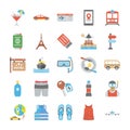 Travel Equipment Icon Set Royalty Free Stock Photo