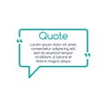 Innovative vector quotation template in quotes. Creative vector banner illustration with a quote in a frame with quotes. Vector