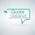 Innovative vector quotation template in quotes. Creative vector banner illustration with a quote in a frame with quotes. Vector il