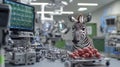 Innovative zebra medical device designer creating future solutions in high-tech operating room