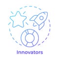 Innovators blue gradient concept icon Royalty Free Stock Photo