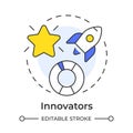 Innovators multi color concept icon Royalty Free Stock Photo
