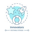 Innovators soft blue concept icon Royalty Free Stock Photo