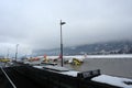 Innsbruck Airport runway view from terrace, INN Royalty Free Stock Photo