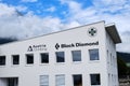 Austria Climbing building with Black Diamond logo at Kletterzentrum Innsbruck Climbing Center Innsbruck