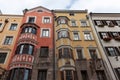 Cityscape of Innsbruck with picturesque buildings in the old town