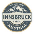 Innsbruck is the capital city of Tyrol and fifth-largest city in Austria Royalty Free Stock Photo