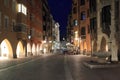 Innsbruck at night Royalty Free Stock Photo