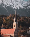 The Innsbruck Pfarrkirche located in the Altstadt Old Town in Innsbruck, Austria Royalty Free Stock Photo