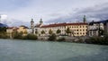 Innsbruck, Tirol/Austria - September 18 2017: View on the river