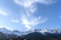 Innsbruck, view of the snow-capped Alps mountains. Beautiful mountains Royalty Free Stock Photo