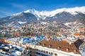 Innsbruck in winter, Austria. Beautiful panoramic view, mountains covered with snow