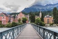 Innsteg bridge in Innsbruck, Upper Austria. Royalty Free Stock Photo