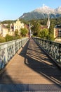 Innsteg bridge in Innsbruck, Upper Austria. Royalty Free Stock Photo