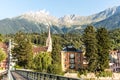 Innsteg bridge in Innsbruck, Upper Austria. Royalty Free Stock Photo