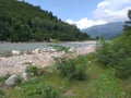 Pristine River, hill and air in Nepal Madesh region Royalty Free Stock Photo