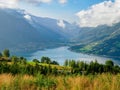 Innvikfjorden from Skredfjellet top, Norway Royalty Free Stock Photo