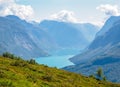 Innvikfjorden from Skredfjellet top, Norway Royalty Free Stock Photo