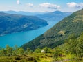 Innvikfjorden from Skredfjellet top, Norway Royalty Free Stock Photo