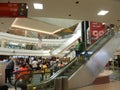 Inorbit mall, vashi, navi mumbai , maharashtra ,india , 14 November 2017 : escalator view inside mall with people crowd