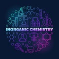 Inorganic Chemistry vector colorful round linear illustration