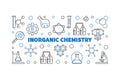 Inorganic Chemistry vector outline banner or illustration