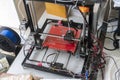 the inovative 3d printer, creating details and models in scientific laboratory