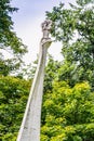 Inowroclaw, Poland - August 10, 2021. Area of Park Solankowy with Brine graduation towers of doctor Jan Osot