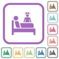 Inpatient care simple icons Royalty Free Stock Photo