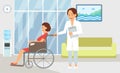 Inpatient Treatment in Hospital Flat Illustration
