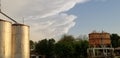 The Inpending threat Oklahoma Tornado Take Cover Silo Grain Elevator