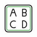 Input Latin Uppercase icon vector image.