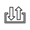 input output icon isolated on white background