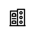 input output port vector icon. computer component icon outline style. perfect use for logo, presentation, website, and more. Royalty Free Stock Photo