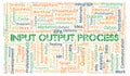 Input Output Process typography word cloud create with the text only.