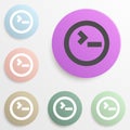 input sign badge color set. Simple glyph, flat vector of web icons for ui and ux, website or mobile application