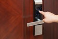 Inputing passwords on an electronic door