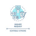 Inquiry request concept icon