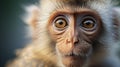 Inquisitive Monkey Close-Up. Generative AI Royalty Free Stock Photo
