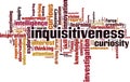 Inquisitiveness word cloud Royalty Free Stock Photo