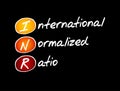 INR - International Normalized Ratio acronym Royalty Free Stock Photo