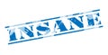 Insane blue stamp Royalty Free Stock Photo