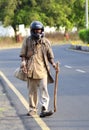 An insane homeless indian man Royalty Free Stock Photo