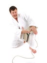Insane judoist Royalty Free Stock Photo