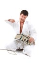 Insane judoist Royalty Free Stock Photo