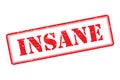 Insane rubber stamp Royalty Free Stock Photo