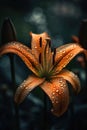 Insanely detailed lily flower background. Closeup of blooming lilies. Daylily