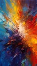 Insanely Young Burst of Color: Exploring Thick Impasto Techniques on Abstract Canvas Mobile